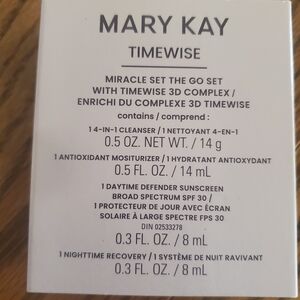 Mary Kay Timewise Miracle Go Set. Normal to Dry Skin.  Travel Size